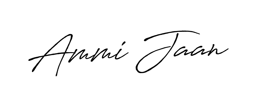 How to make Ammi Jaan name signature. Use Antro_Vectra_Bolder style for creating short signs online. This is the latest handwritten sign. Ammi Jaan signature style 7 images and pictures png