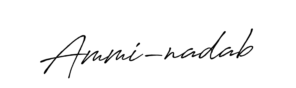 Create a beautiful signature design for name Ammi-nadab. With this signature (Antro_Vectra_Bolder) fonts, you can make a handwritten signature for free. Ammi-nadab signature style 7 images and pictures png