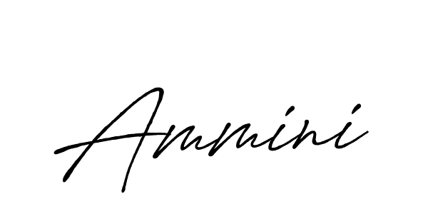 Use a signature maker to create a handwritten signature online. With this signature software, you can design (Antro_Vectra_Bolder) your own signature for name Ammini. Ammini signature style 7 images and pictures png