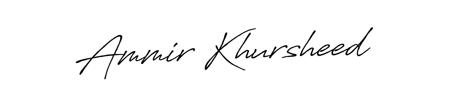 Create a beautiful signature design for name Ammir Khursheed. With this signature (Antro_Vectra_Bolder) fonts, you can make a handwritten signature for free. Ammir Khursheed signature style 7 images and pictures png