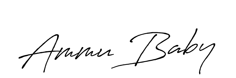 Design your own signature with our free online signature maker. With this signature software, you can create a handwritten (Antro_Vectra_Bolder) signature for name Ammu Baby. Ammu Baby signature style 7 images and pictures png