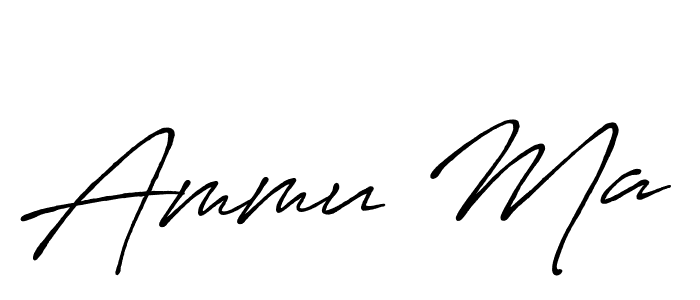 Create a beautiful signature design for name Ammu Ma. With this signature (Antro_Vectra_Bolder) fonts, you can make a handwritten signature for free. Ammu Ma signature style 7 images and pictures png