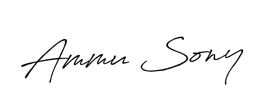 Make a beautiful signature design for name Ammu Sony. Use this online signature maker to create a handwritten signature for free. Ammu Sony signature style 7 images and pictures png
