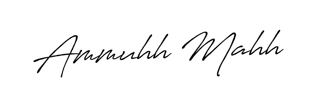Design your own signature with our free online signature maker. With this signature software, you can create a handwritten (Antro_Vectra_Bolder) signature for name Ammuhh Mahh. Ammuhh Mahh signature style 7 images and pictures png