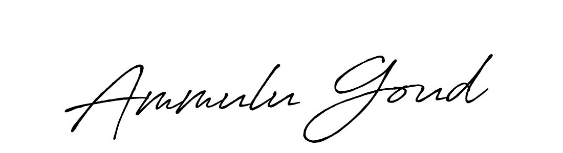 Make a beautiful signature design for name Ammulu Goud. With this signature (Antro_Vectra_Bolder) style, you can create a handwritten signature for free. Ammulu Goud signature style 7 images and pictures png