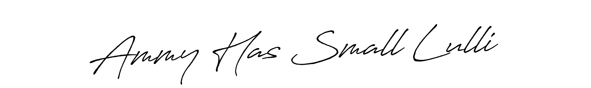 Ammy Has Small Lulli stylish signature style. Best Handwritten Sign (Antro_Vectra_Bolder) for my name. Handwritten Signature Collection Ideas for my name Ammy Has Small Lulli. Ammy Has Small Lulli signature style 7 images and pictures png