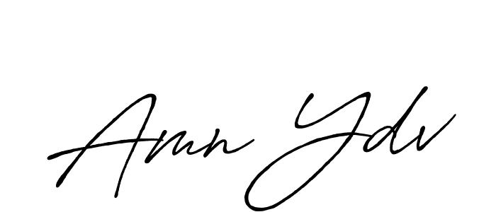 Amn Ydv stylish signature style. Best Handwritten Sign (Antro_Vectra_Bolder) for my name. Handwritten Signature Collection Ideas for my name Amn Ydv. Amn Ydv signature style 7 images and pictures png