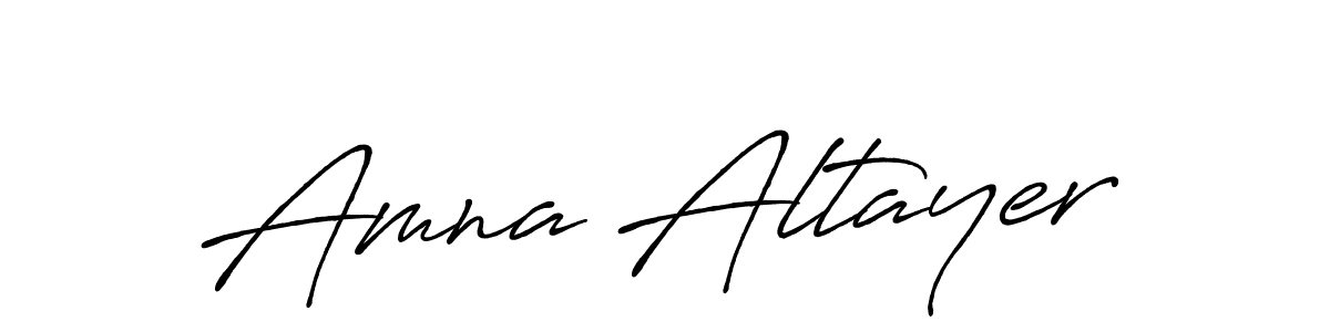 Also You can easily find your signature by using the search form. We will create Amna Altayer name handwritten signature images for you free of cost using Antro_Vectra_Bolder sign style. Amna Altayer signature style 7 images and pictures png