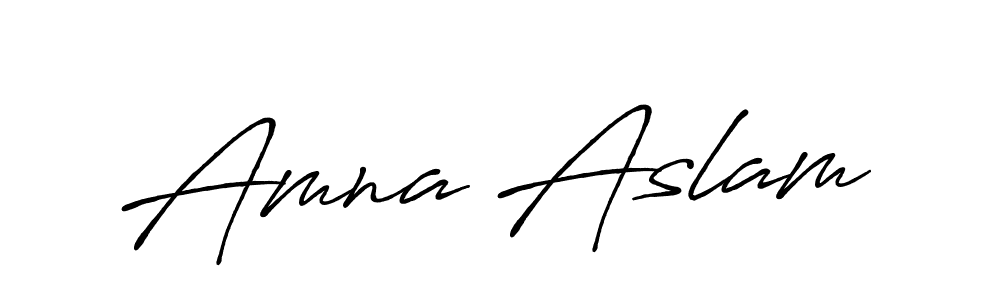 Make a beautiful signature design for name Amna Aslam. Use this online signature maker to create a handwritten signature for free. Amna Aslam signature style 7 images and pictures png