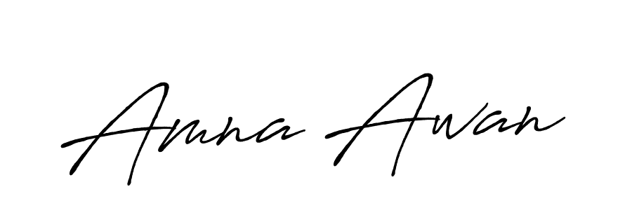 Amna Awan stylish signature style. Best Handwritten Sign (Antro_Vectra_Bolder) for my name. Handwritten Signature Collection Ideas for my name Amna Awan. Amna Awan signature style 7 images and pictures png