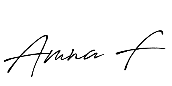 How to make Amna F signature? Antro_Vectra_Bolder is a professional autograph style. Create handwritten signature for Amna F name. Amna F signature style 7 images and pictures png