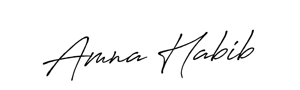 Create a beautiful signature design for name Amna Habib. With this signature (Antro_Vectra_Bolder) fonts, you can make a handwritten signature for free. Amna Habib signature style 7 images and pictures png