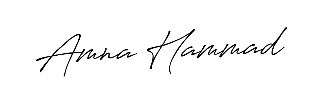 Use a signature maker to create a handwritten signature online. With this signature software, you can design (Antro_Vectra_Bolder) your own signature for name Amna Hammad. Amna Hammad signature style 7 images and pictures png