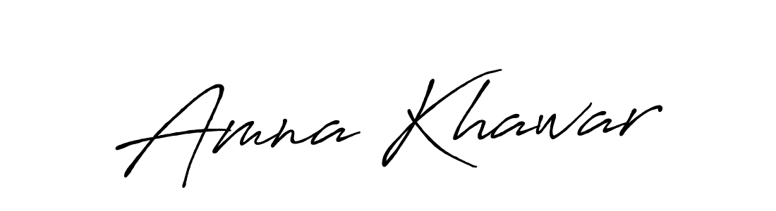 Antro_Vectra_Bolder is a professional signature style that is perfect for those who want to add a touch of class to their signature. It is also a great choice for those who want to make their signature more unique. Get Amna Khawar name to fancy signature for free. Amna Khawar signature style 7 images and pictures png