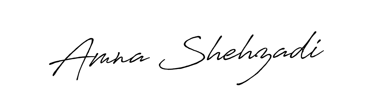 Design your own signature with our free online signature maker. With this signature software, you can create a handwritten (Antro_Vectra_Bolder) signature for name Amna Shehzadi. Amna Shehzadi signature style 7 images and pictures png