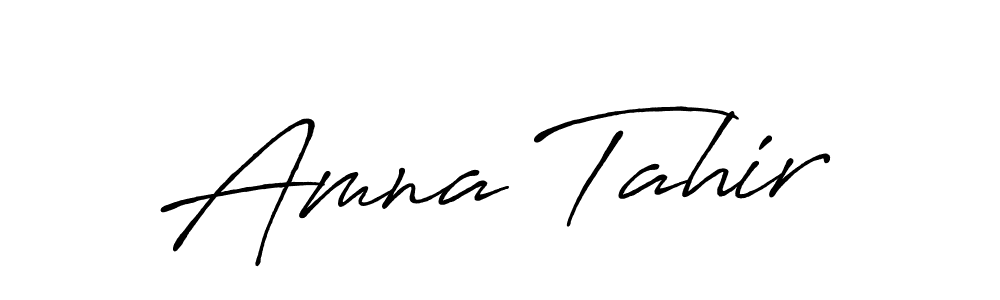 Use a signature maker to create a handwritten signature online. With this signature software, you can design (Antro_Vectra_Bolder) your own signature for name Amna Tahir. Amna Tahir signature style 7 images and pictures png
