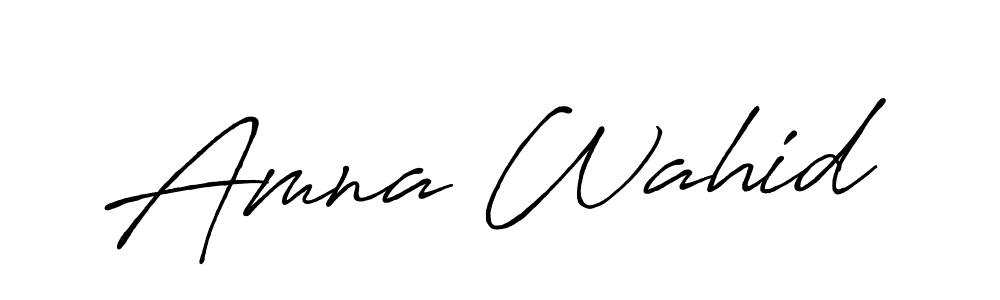 How to make Amna Wahid signature? Antro_Vectra_Bolder is a professional autograph style. Create handwritten signature for Amna Wahid name. Amna Wahid signature style 7 images and pictures png