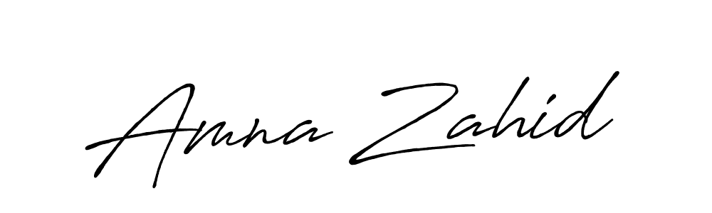 You should practise on your own different ways (Antro_Vectra_Bolder) to write your name (Amna Zahid) in signature. don't let someone else do it for you. Amna Zahid signature style 7 images and pictures png