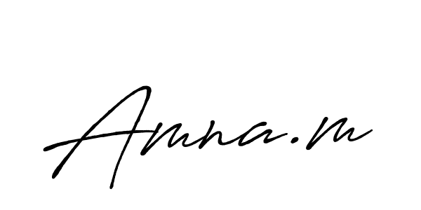 if you are searching for the best signature style for your name Amna.m. so please give up your signature search. here we have designed multiple signature styles  using Antro_Vectra_Bolder. Amna.m signature style 7 images and pictures png