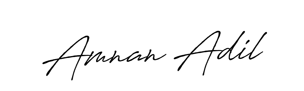 How to make Amnan Adil name signature. Use Antro_Vectra_Bolder style for creating short signs online. This is the latest handwritten sign. Amnan Adil signature style 7 images and pictures png