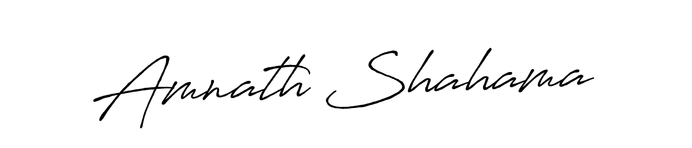 How to make Amnath Shahama name signature. Use Antro_Vectra_Bolder style for creating short signs online. This is the latest handwritten sign. Amnath Shahama signature style 7 images and pictures png