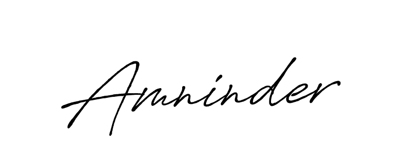 Design your own signature with our free online signature maker. With this signature software, you can create a handwritten (Antro_Vectra_Bolder) signature for name Amninder. Amninder signature style 7 images and pictures png