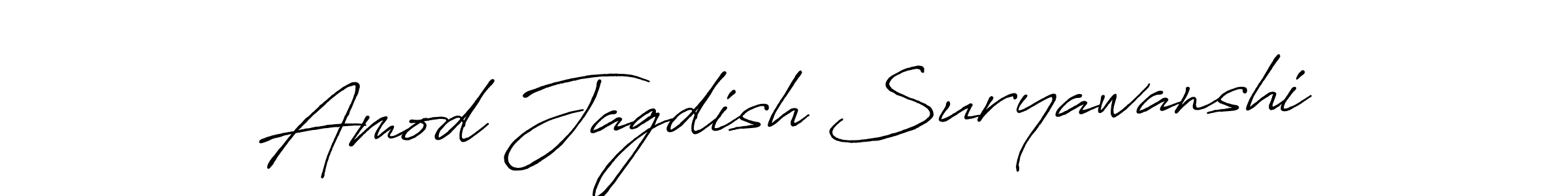 Antro_Vectra_Bolder is a professional signature style that is perfect for those who want to add a touch of class to their signature. It is also a great choice for those who want to make their signature more unique. Get Amod Jagdish Suryawanshi name to fancy signature for free. Amod Jagdish Suryawanshi signature style 7 images and pictures png