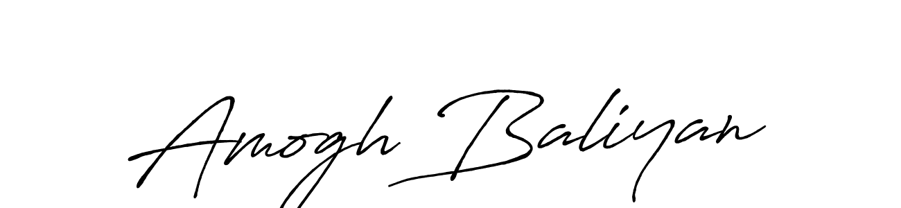 How to make Amogh Baliyan name signature. Use Antro_Vectra_Bolder style for creating short signs online. This is the latest handwritten sign. Amogh Baliyan signature style 7 images and pictures png