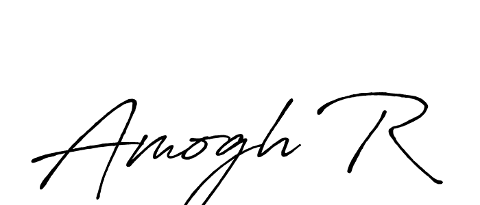 Also we have Amogh R name is the best signature style. Create professional handwritten signature collection using Antro_Vectra_Bolder autograph style. Amogh R signature style 7 images and pictures png