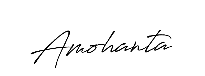 Make a beautiful signature design for name Amohanta. Use this online signature maker to create a handwritten signature for free. Amohanta signature style 7 images and pictures png