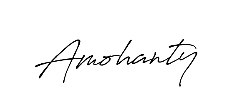 Use a signature maker to create a handwritten signature online. With this signature software, you can design (Antro_Vectra_Bolder) your own signature for name Amohanty. Amohanty signature style 7 images and pictures png