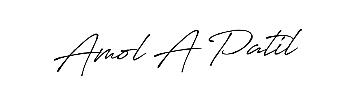 Amol A Patil stylish signature style. Best Handwritten Sign (Antro_Vectra_Bolder) for my name. Handwritten Signature Collection Ideas for my name Amol A Patil. Amol A Patil signature style 7 images and pictures png