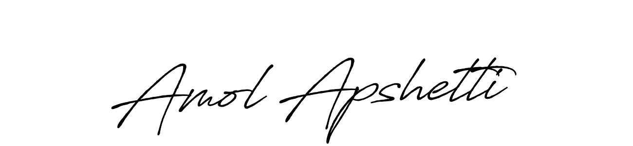 Design your own signature with our free online signature maker. With this signature software, you can create a handwritten (Antro_Vectra_Bolder) signature for name Amol Apshetti. Amol Apshetti signature style 7 images and pictures png