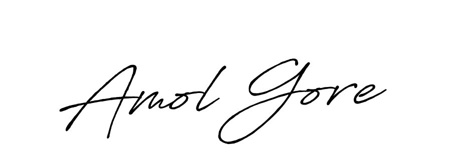 Create a beautiful signature design for name Amol Gore. With this signature (Antro_Vectra_Bolder) fonts, you can make a handwritten signature for free. Amol Gore signature style 7 images and pictures png