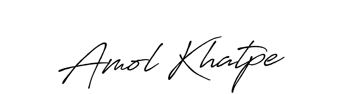 Make a beautiful signature design for name Amol Khatpe. With this signature (Antro_Vectra_Bolder) style, you can create a handwritten signature for free. Amol Khatpe signature style 7 images and pictures png
