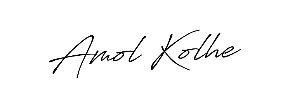 Make a beautiful signature design for name Amol Kolhe. With this signature (Antro_Vectra_Bolder) style, you can create a handwritten signature for free. Amol Kolhe signature style 7 images and pictures png