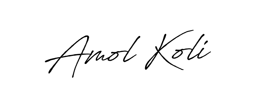 Also we have Amol Koli name is the best signature style. Create professional handwritten signature collection using Antro_Vectra_Bolder autograph style. Amol Koli signature style 7 images and pictures png