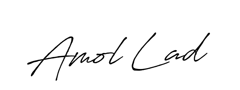How to make Amol Lad name signature. Use Antro_Vectra_Bolder style for creating short signs online. This is the latest handwritten sign. Amol Lad signature style 7 images and pictures png