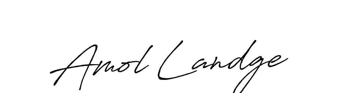 Create a beautiful signature design for name Amol Landge. With this signature (Antro_Vectra_Bolder) fonts, you can make a handwritten signature for free. Amol Landge signature style 7 images and pictures png