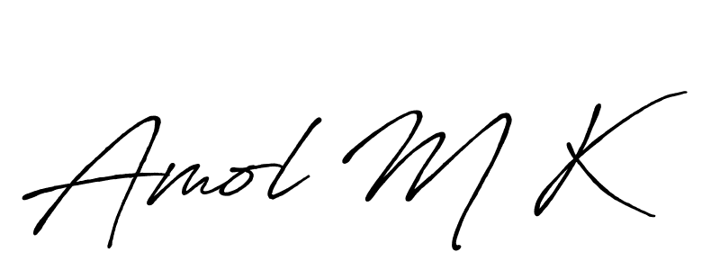 Amol M K stylish signature style. Best Handwritten Sign (Antro_Vectra_Bolder) for my name. Handwritten Signature Collection Ideas for my name Amol M K. Amol M K signature style 7 images and pictures png