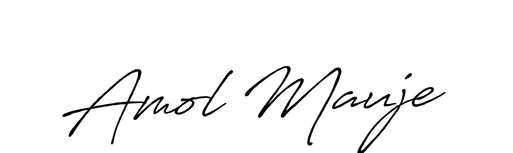 Create a beautiful signature design for name Amol Mauje. With this signature (Antro_Vectra_Bolder) fonts, you can make a handwritten signature for free. Amol Mauje signature style 7 images and pictures png