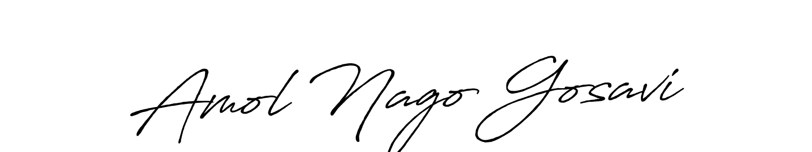 Make a beautiful signature design for name Amol Nago Gosavi. Use this online signature maker to create a handwritten signature for free. Amol Nago Gosavi signature style 7 images and pictures png