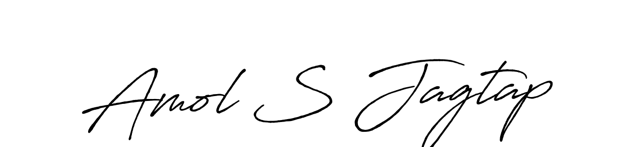 Make a beautiful signature design for name Amol S Jagtap. With this signature (Antro_Vectra_Bolder) style, you can create a handwritten signature for free. Amol S Jagtap signature style 7 images and pictures png