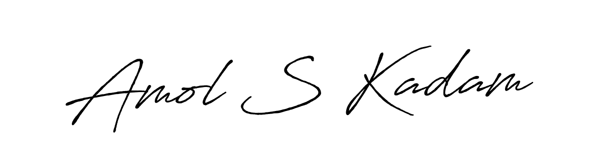 Amol S Kadam stylish signature style. Best Handwritten Sign (Antro_Vectra_Bolder) for my name. Handwritten Signature Collection Ideas for my name Amol S Kadam. Amol S Kadam signature style 7 images and pictures png