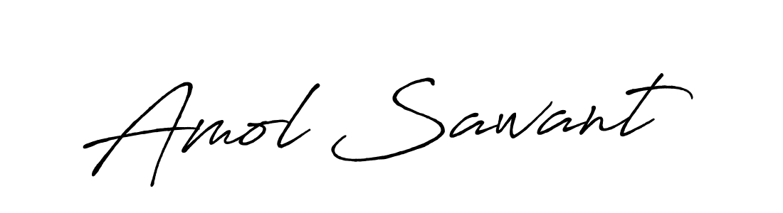 How to make Amol Sawant name signature. Use Antro_Vectra_Bolder style for creating short signs online. This is the latest handwritten sign. Amol Sawant signature style 7 images and pictures png