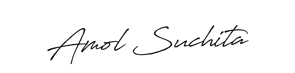 Make a beautiful signature design for name Amol Suchita. Use this online signature maker to create a handwritten signature for free. Amol Suchita signature style 7 images and pictures png