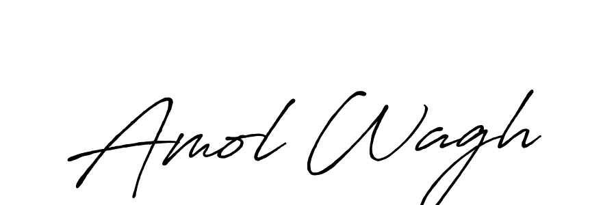 Make a beautiful signature design for name Amol Wagh. With this signature (Antro_Vectra_Bolder) style, you can create a handwritten signature for free. Amol Wagh signature style 7 images and pictures png