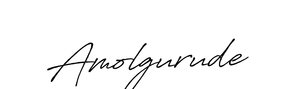 Design your own signature with our free online signature maker. With this signature software, you can create a handwritten (Antro_Vectra_Bolder) signature for name Amolgurude. Amolgurude signature style 7 images and pictures png