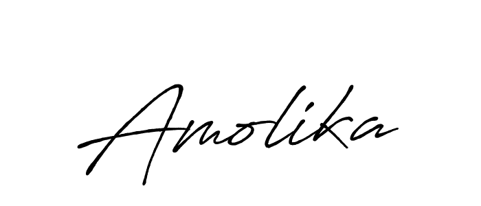 Create a beautiful signature design for name Amolika. With this signature (Antro_Vectra_Bolder) fonts, you can make a handwritten signature for free. Amolika signature style 7 images and pictures png