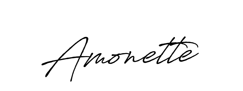 Use a signature maker to create a handwritten signature online. With this signature software, you can design (Antro_Vectra_Bolder) your own signature for name Amonette. Amonette signature style 7 images and pictures png